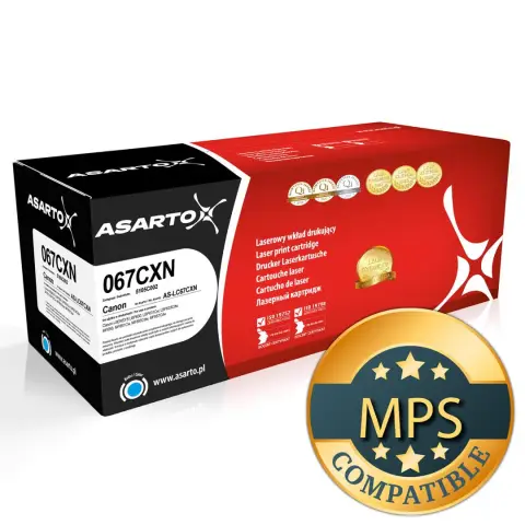 Toner AS-LC67CXN Cyan do drukarek Canon (Zamiennik Canon 067H C / CRG-067HC / 5105C002) [2.35k]
