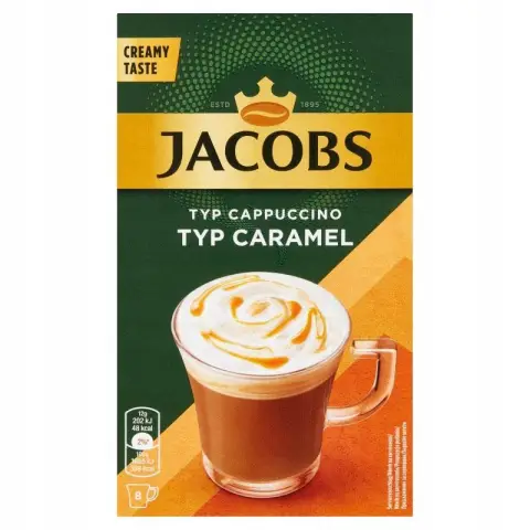 Kawa Jacobs Cappuccino Caramel 8x12g | Rozpuszczalna