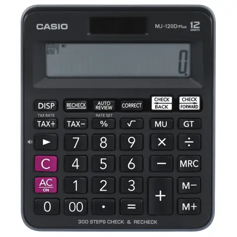 CASIO KALKULATOR BIUROWY MJ-120D PLUS CZARNY, 12 CYFROWY WYŚWIETLACZ-9477174