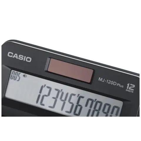 CASIO KALKULATOR BIUROWY MJ-120D PLUS CZARNY, 12 CYFROWY WYŚWIETLACZ-9477176