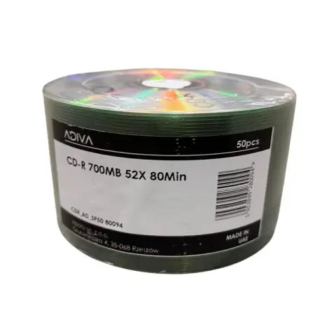 Płyty Adiva CD-R | 700MB | x52 | szpindel | 80min | White Inkjet Printable - 50szt.